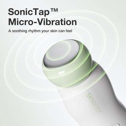 Cryoreset™ Eye Duo System Cryotherapy Cooling + Sonictap™ Eye Wand and Eye Cream Set, under Eye Massager with Gentle Vibration, Refreshes Tired Eyes and Helps Reduce Puffiness
