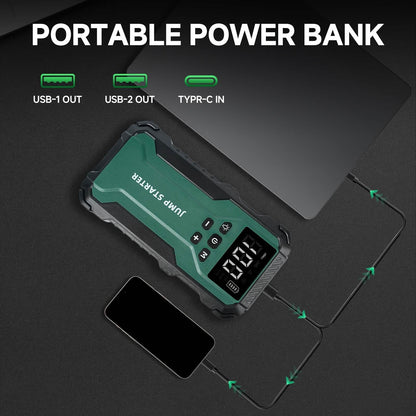 7-in-1 Emergency Car Power Supply Starter & Air Pump