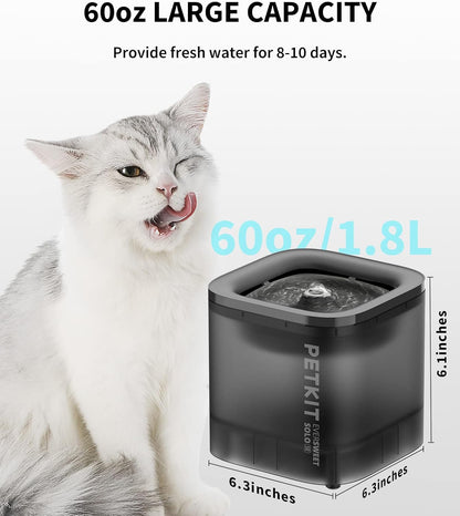 Automatic Cat Dog Feeder with 1080P HD Camera+1.85L Wireless Pump Pet Water Fountain Dispenser, 2.4Ghz Wifi and 2-Way Audio Pet Feeder Food Dispenser, App Control/Wide Angle/Night Vision Feeder
