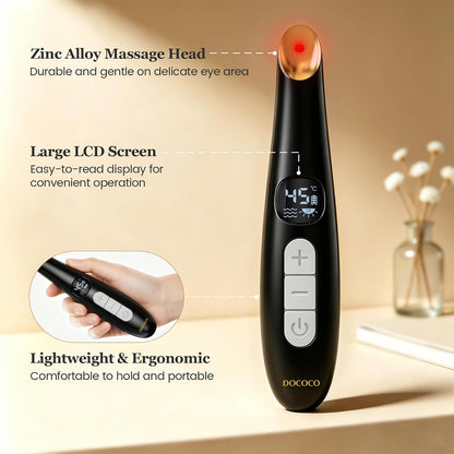 Eye Lift Wand, 3 Modes Eye Massager Wand, Eye Massager for Dry Eyes, Dark Circles and Puffiness, Eye Lifting Device for Fine Lines, Black