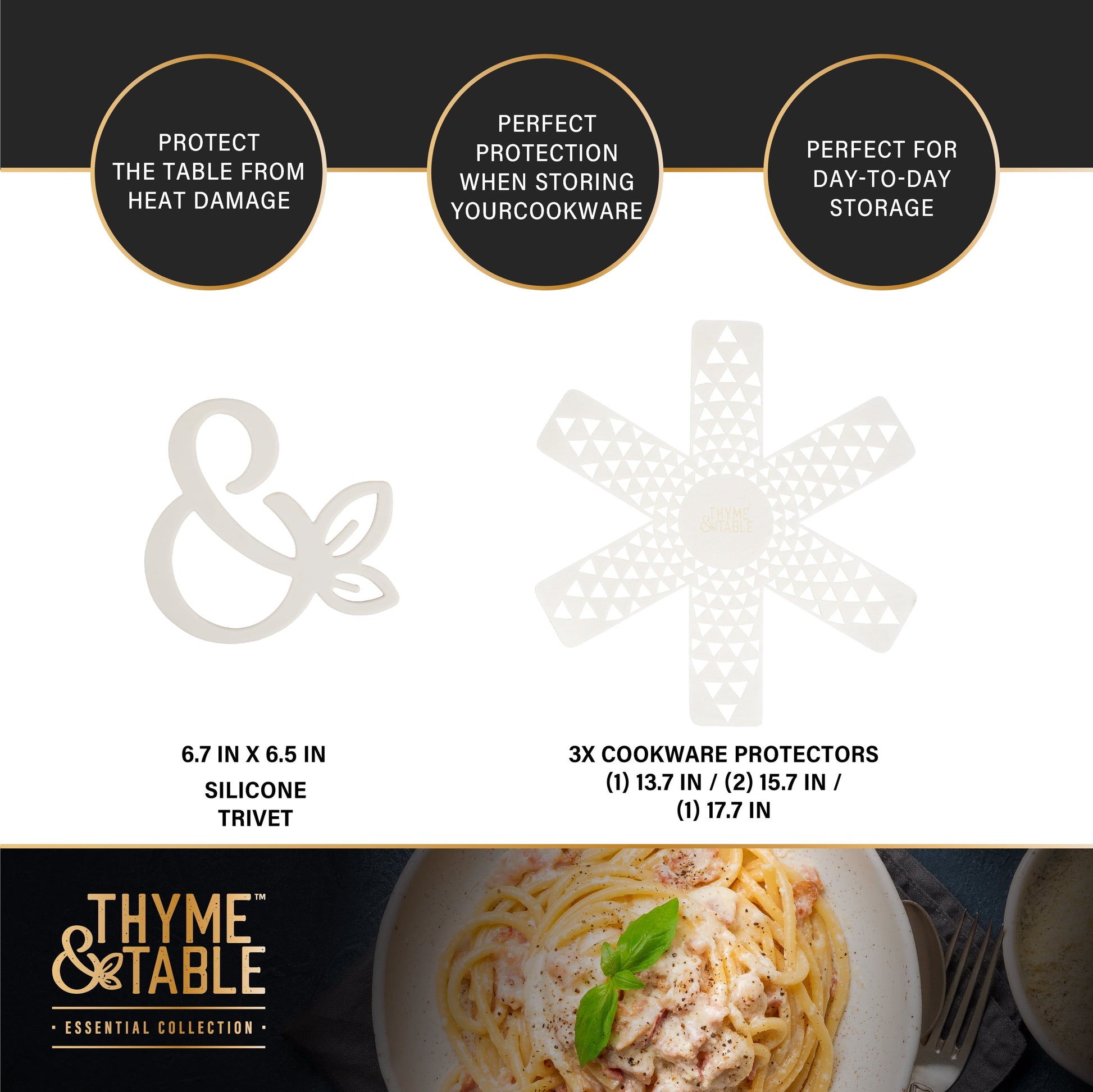 Thyme & Table Supreme 12-Piece Cookware Set Non-Stick - Cream