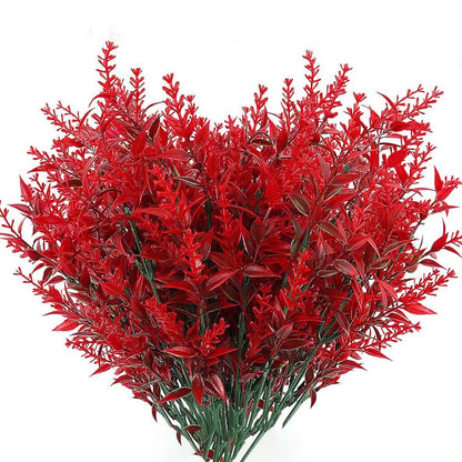 8 Bundles Artificial Lavender Plastic Flower Decorations