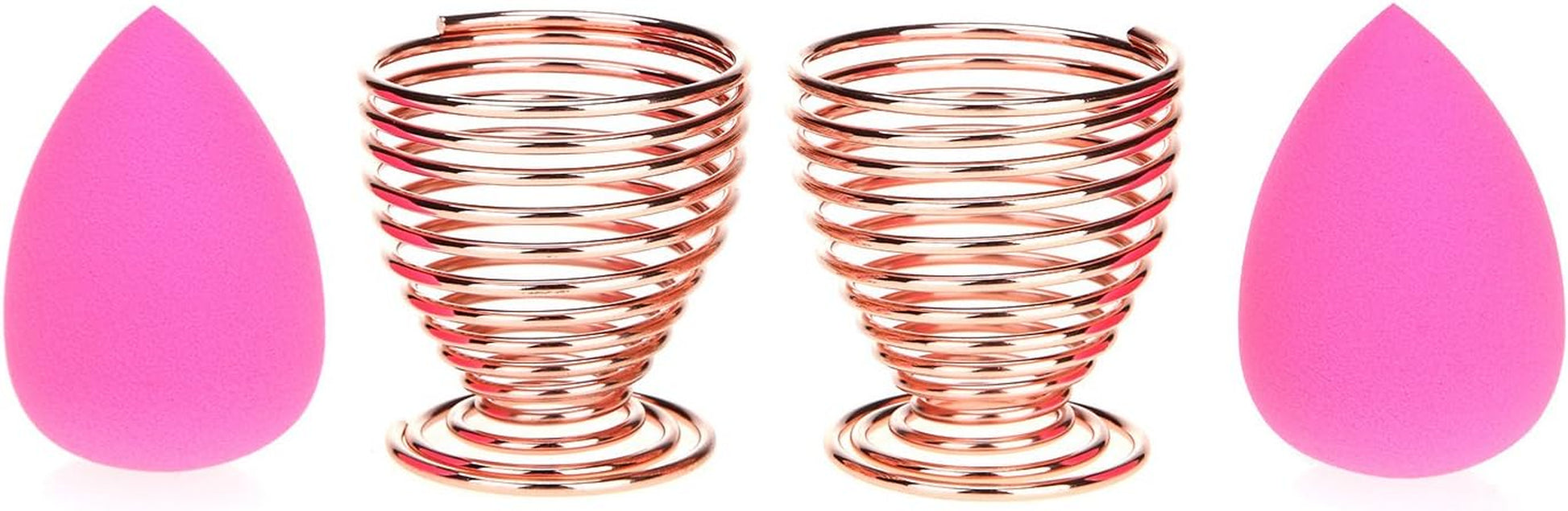 Beauty Sponge Blender Holder,(2 Pack Rose Gold) Makeup Sponge Drying Stand Storage Egg Powder Puff Display Stand