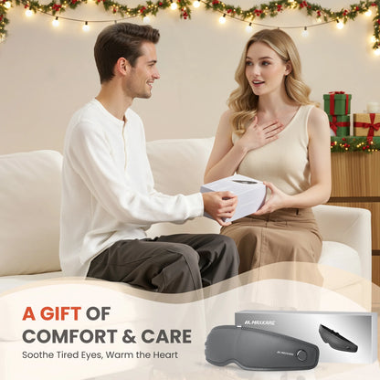 Eye Massager with Heat, Vibration, Air Pressure for Relieve Eye Strain Dry Eye Headaches Foldable Rechargeable Shiatsu Massager