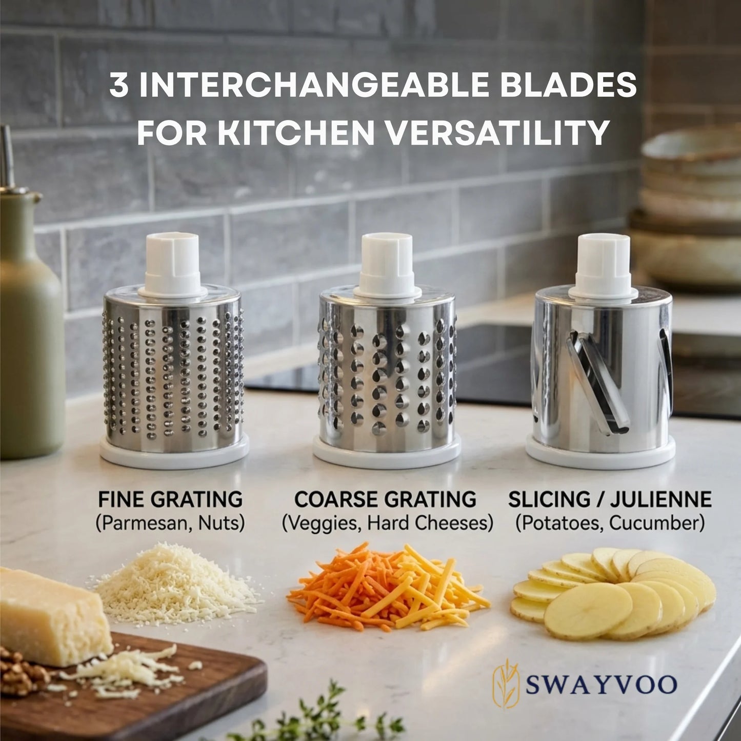 Rotary Cheese Grater Mandoline Cheese Shredder Vegetable Chopper Rotating Grater - Red