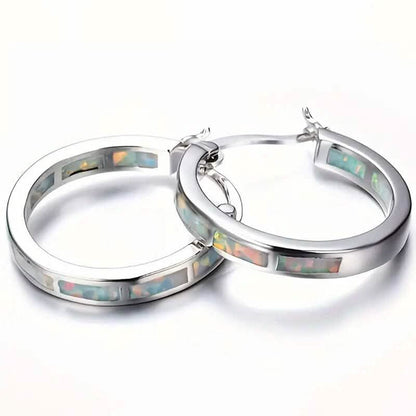 925 Sterling Silver Circular Hoop Earrings