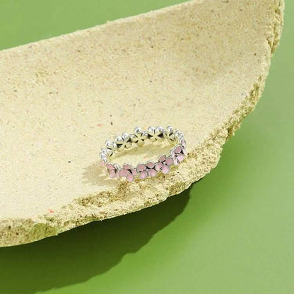 925 Sterling Silver Women Ring Romantic Plum Ring