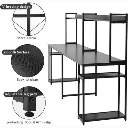 94.6 Inch Modern Two Person Computer Desk