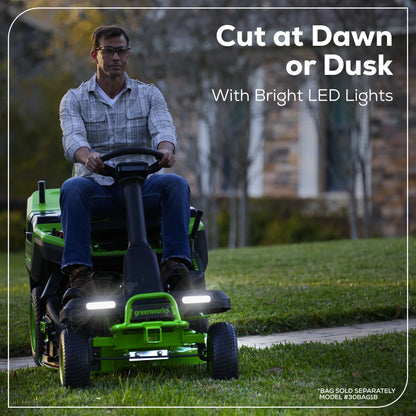 60V 30" Crossovert Riding Lawn Tractor + (2) 8.0 Ah, (2) 4.0 Ah Batteries & 600-Watt Charger 7421902