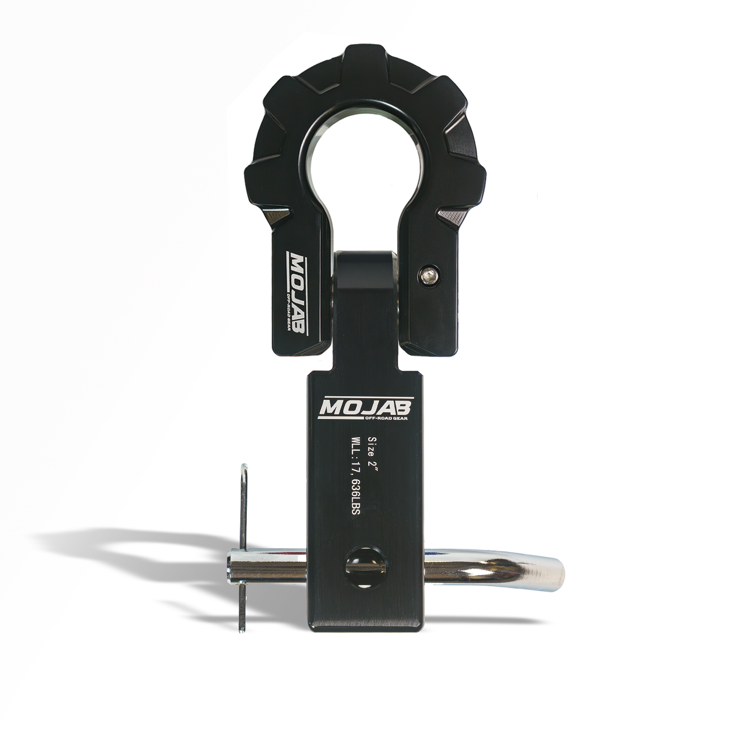 2'' Aluminum Hitch Receiver with Aluminum D-Shackle 9T-Ceramic coated (Lifetime Warranty)