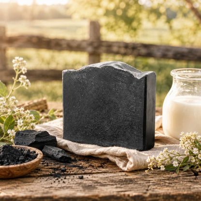 Clarifying Charcoal Bar Handmade Tallow and Goat Milk Soap Bar