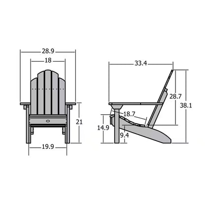 Classic Wesport Rustic Red Recycled Plastic Adirondack Chair