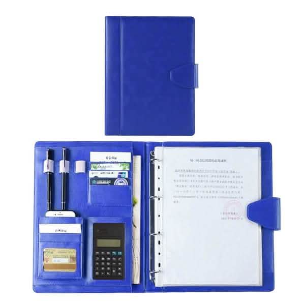A4 Conference Folder Soft Leather Portfolio Organiser with Calculator