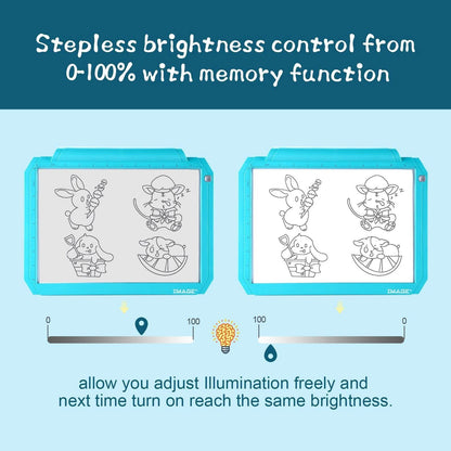 A4 Led Tracing Light Pad Box Memory Function Drawing Sketching Animation