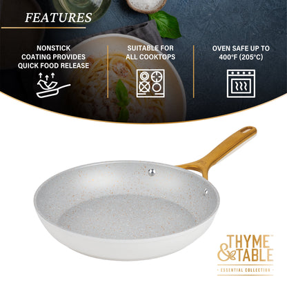 Thyme & Table Supreme 12-Piece Cookware Set Non-Stick - Cream