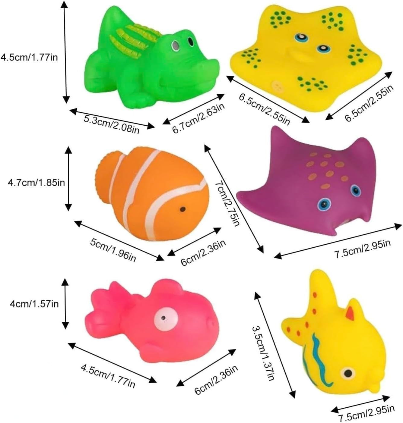 6Pcs Colorful Pool Cat Interactive Toy, Cat Floating Water Toy, Pet Kitten Swimming Bathing Fish Toy, Sensory Toys for Indoor Cats to Self Play