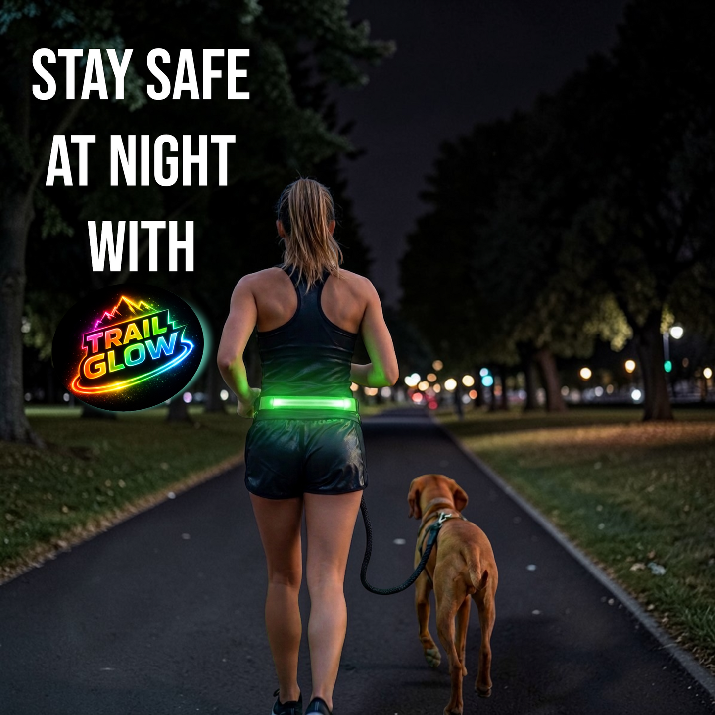 Hands-Free LED Belt Leash
