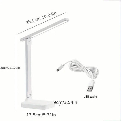 Adjustable LED Desk Lamp with Touch Control, Eye-Care Technology, USB Powered
