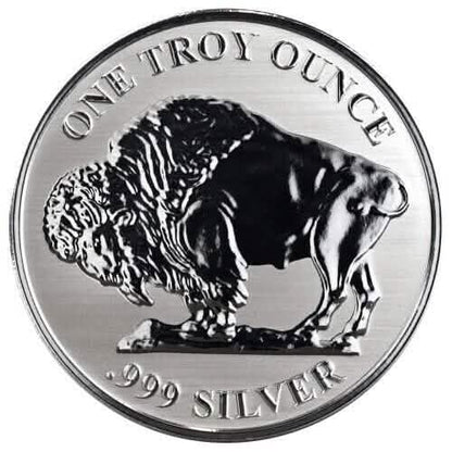 Asahi Buffalo REVERSE PROOF - 1 oz .999 Silver Round