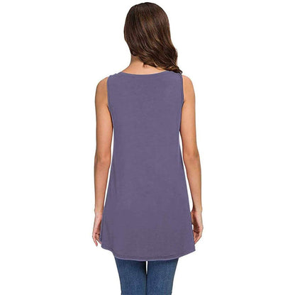 Women's Summer Casual Sleeveless V-Neck T-Shirt Tunic Blouse Tank Tops