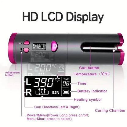 Automatic Curling Iron for Full-bodied Hair with 5 Temperature Settings