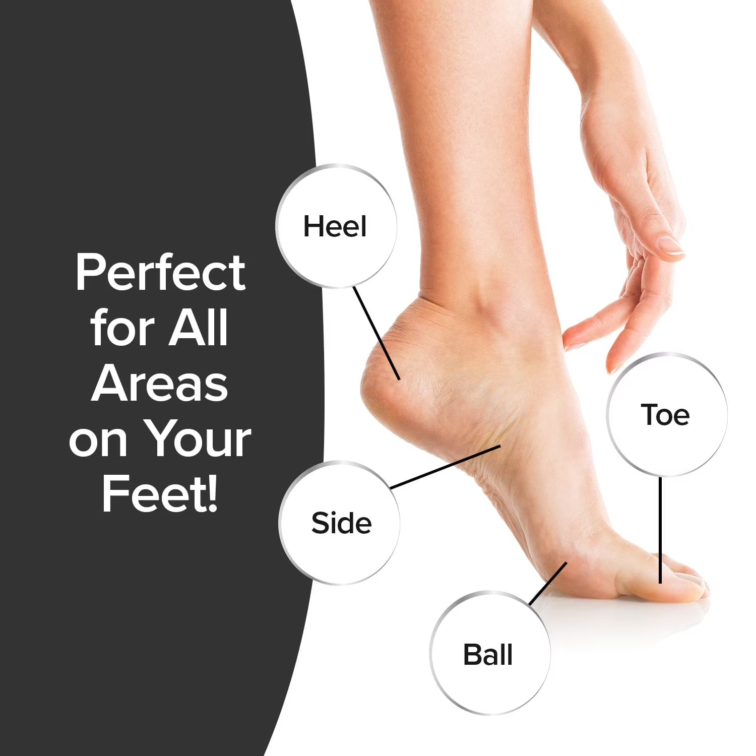 Ped Egg Pedi Vac - Callus Remover for Feet with Built-In Vacuum Removes Dead Skin from Feet with 2000 Rpms - Electric Callus Remover Sucks up Shavings for Mess-Free Exfoliation