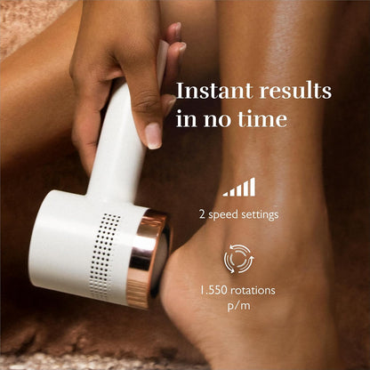 Electric Callus Remover for Feet, Mess-Free Vacuum Foot File, Rechargeable Pedicure Tool with 3 Grinding Discs & 2 Speeds, Removes Dead Skin, Cracked Heels & Hard Calluses, USB-C
