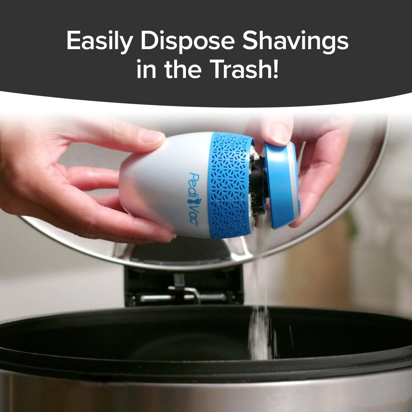 Ped Egg Pedi Vac - Callus Remover for Feet with Built-In Vacuum Removes Dead Skin from Feet with 2000 Rpms - Electric Callus Remover Sucks up Shavings for Mess-Free Exfoliation
