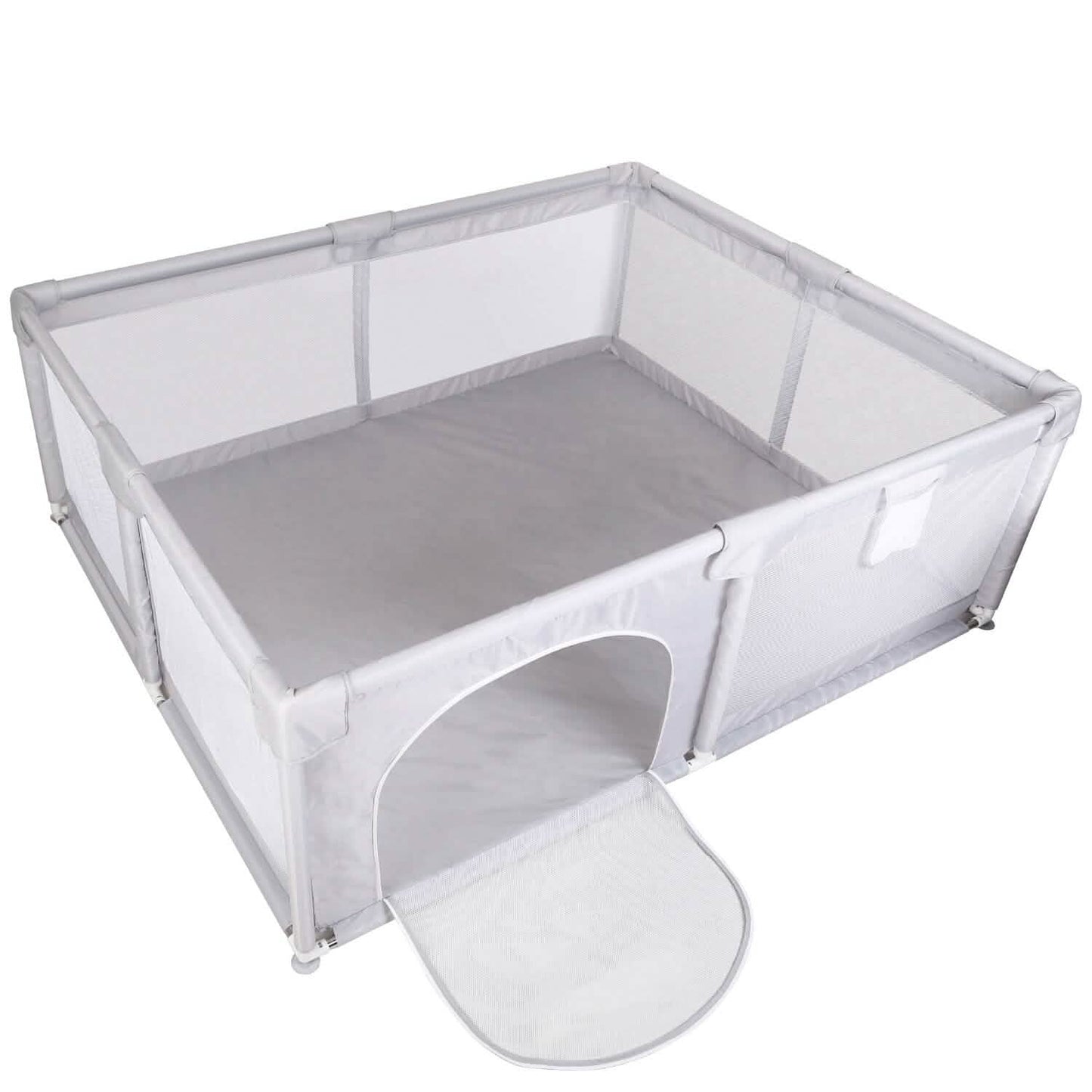 Baby Playpen with Anti-Suction Base Zipper Door