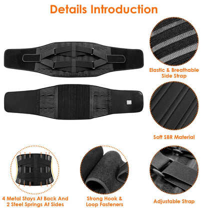 Back Support Brace Breathable Mesh Lumbar Support Belt