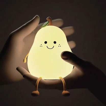 Bedroom Sleeping Bedside Tap Light LED Pear Shape Night Light