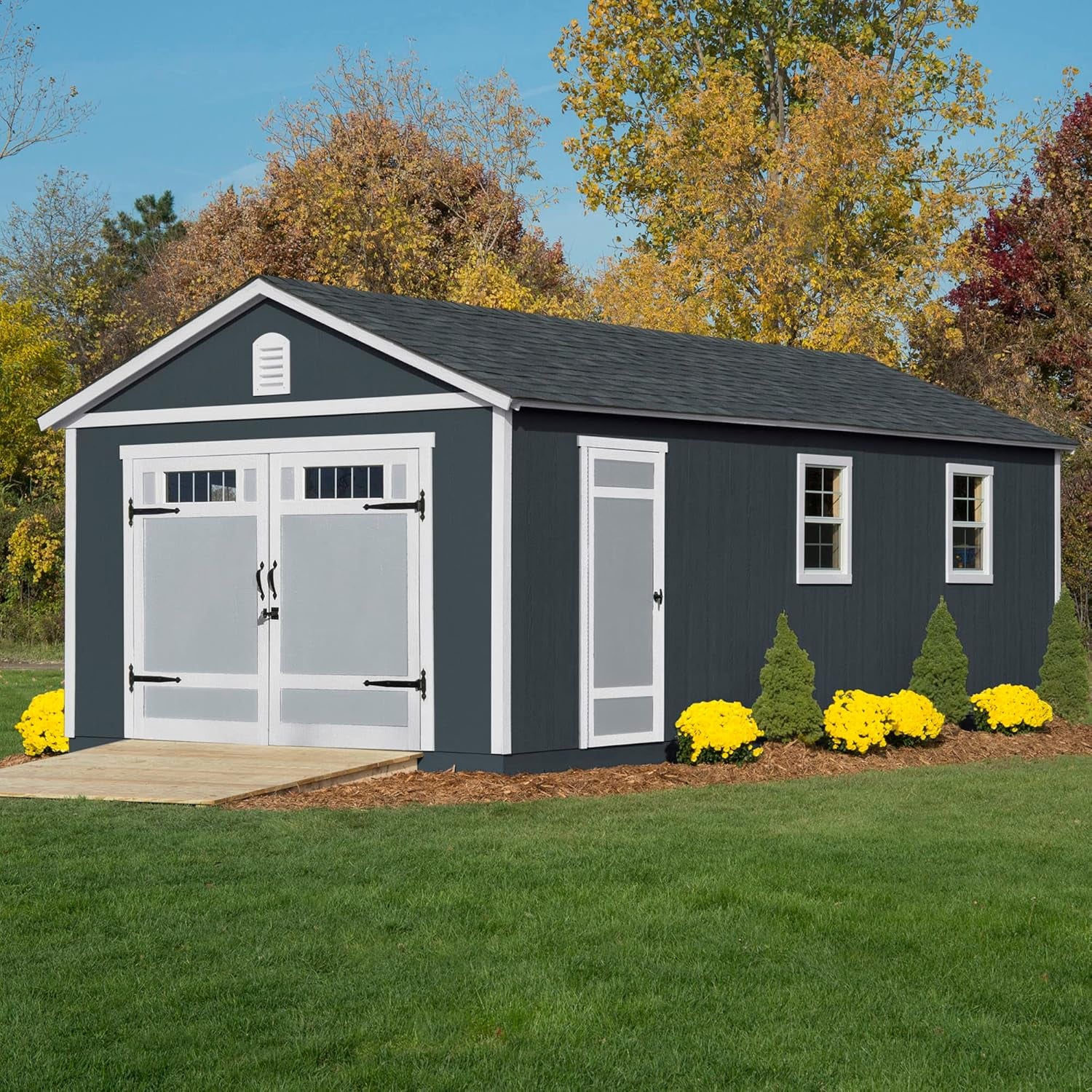 Manhattan 12X24 Garage Do-It-Yourself Wooden Storage Shed, Does Not Include Paint and Roofing Shingles