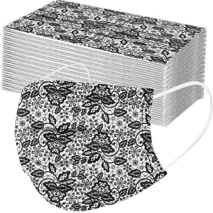 Butterfly Disposable Mask Flowers Lace