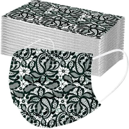 Butterfly Disposable Mask Flowers Lace