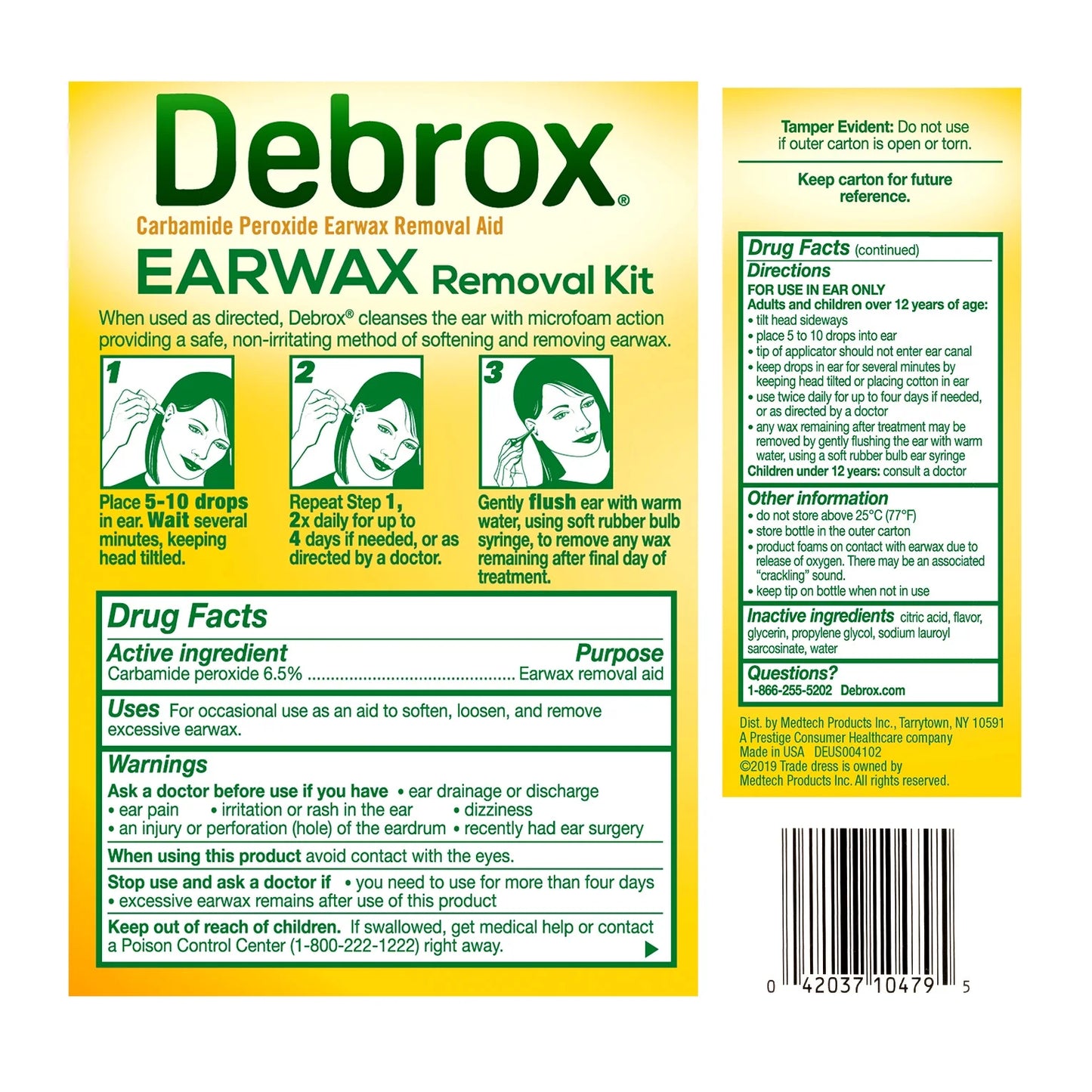 Earwax Removal Kit, Bulb Syringe and Ear Drops with Carbamide Peroxide, 0.5 Fl Oz