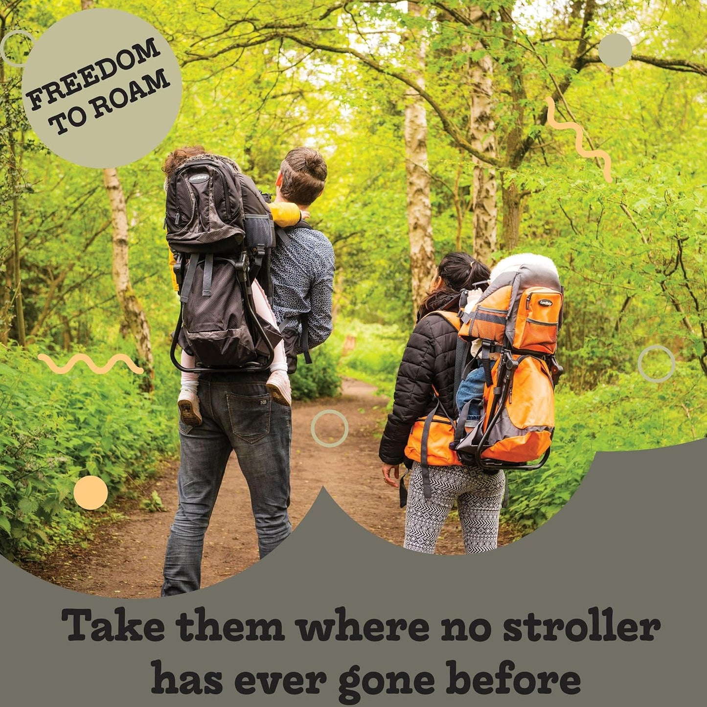 Hiking Baby Carrier Backpack - Toddler & Child Carrier | Includes Diaper Change Pad, Insulated Pocket, and Sun & Rain Hood to Keep Your Child Comfortable on the Trail. up to 40 Lbs.