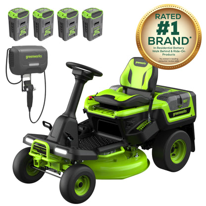 60V 30" Crossovert Riding Lawn Tractor + (2) 8.0 Ah, (2) 4.0 Ah Batteries & 600-Watt Charger 7421902