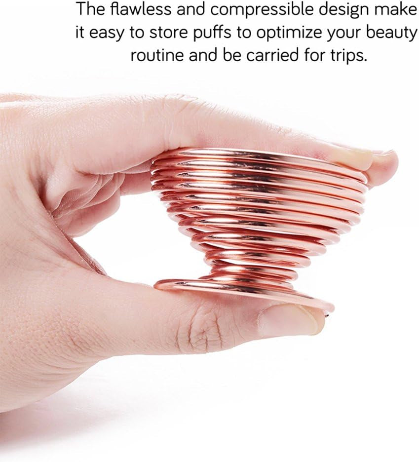 Beauty Sponge Blender Holder,(2 Pack Rose Gold) Makeup Sponge Drying Stand Storage Egg Powder Puff Display Stand