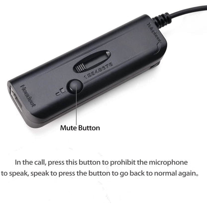Call Center Hands-Free Noise Cancelling Corded Monaural Headset