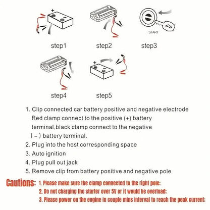 Portable Emergency Starter for Car Battery Ignition