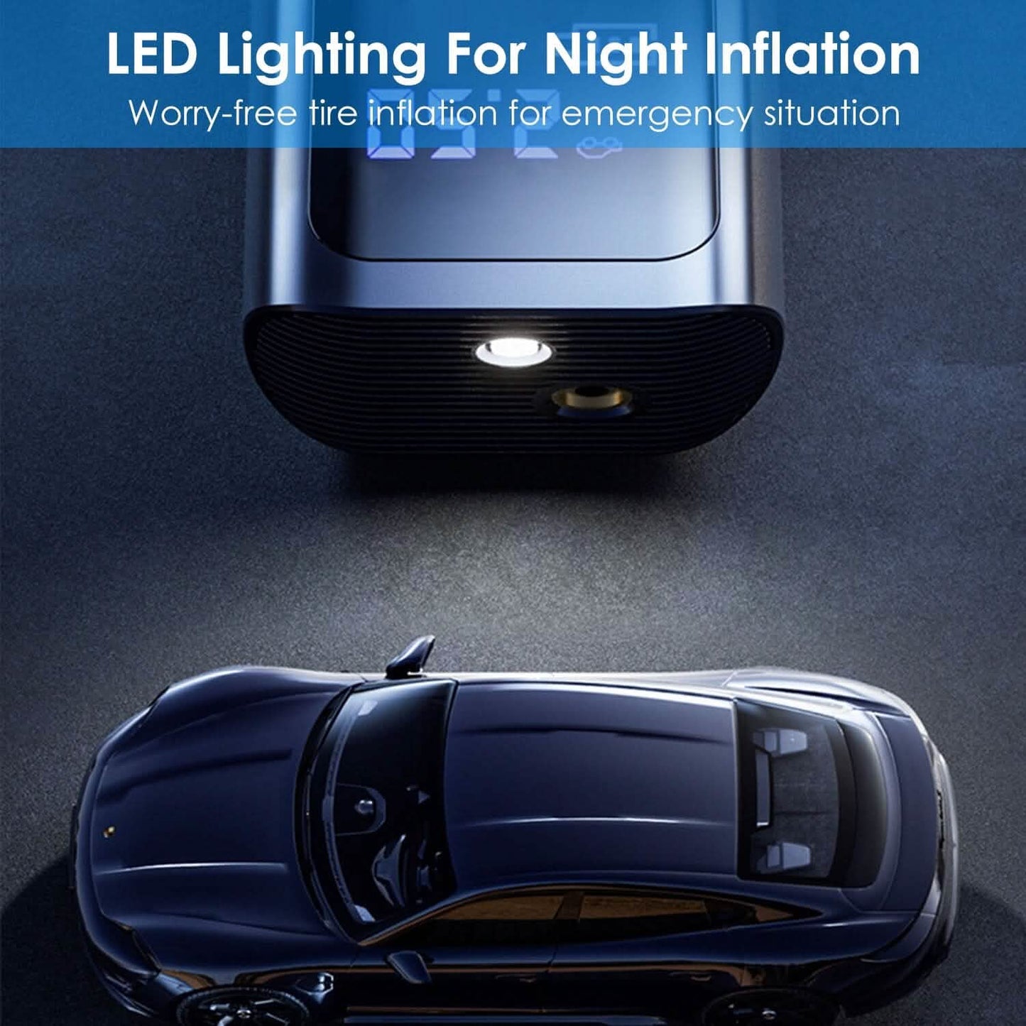 Car Tire Inflator Corded with LED Light