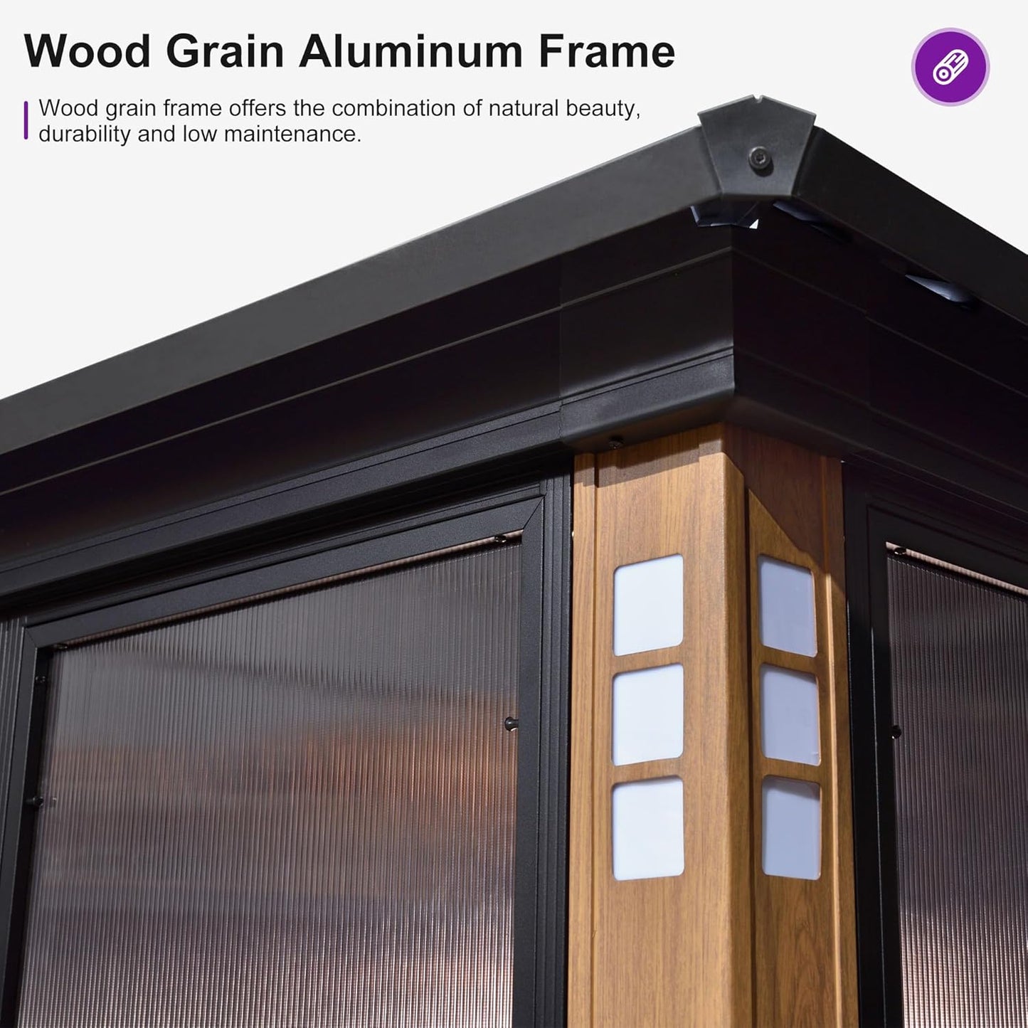 Sunroom 12' X 20' Solarium Double Roof Gazebo, Sliding Doors | Magnetic Design Easy Close, Tight Seal, Mesh and Removable Panels Adapts to Any Weather, Fits Sofas, Tvs, Spas, Poolside