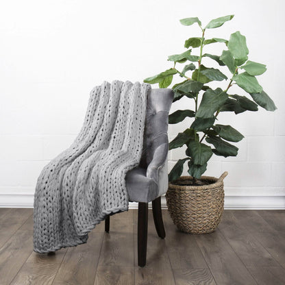 Chunky Knit Throw Blanket