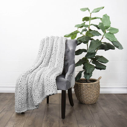 Chunky Knit Throw Blanket
