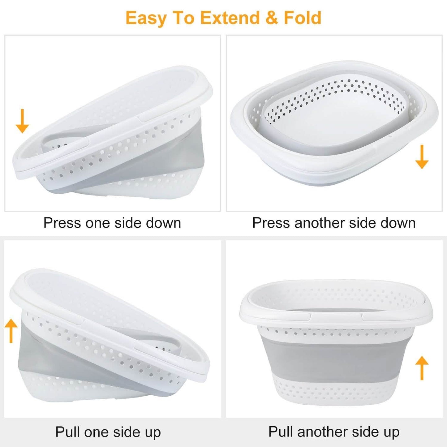 Collapsible Laundry Basket with Comfort Handle