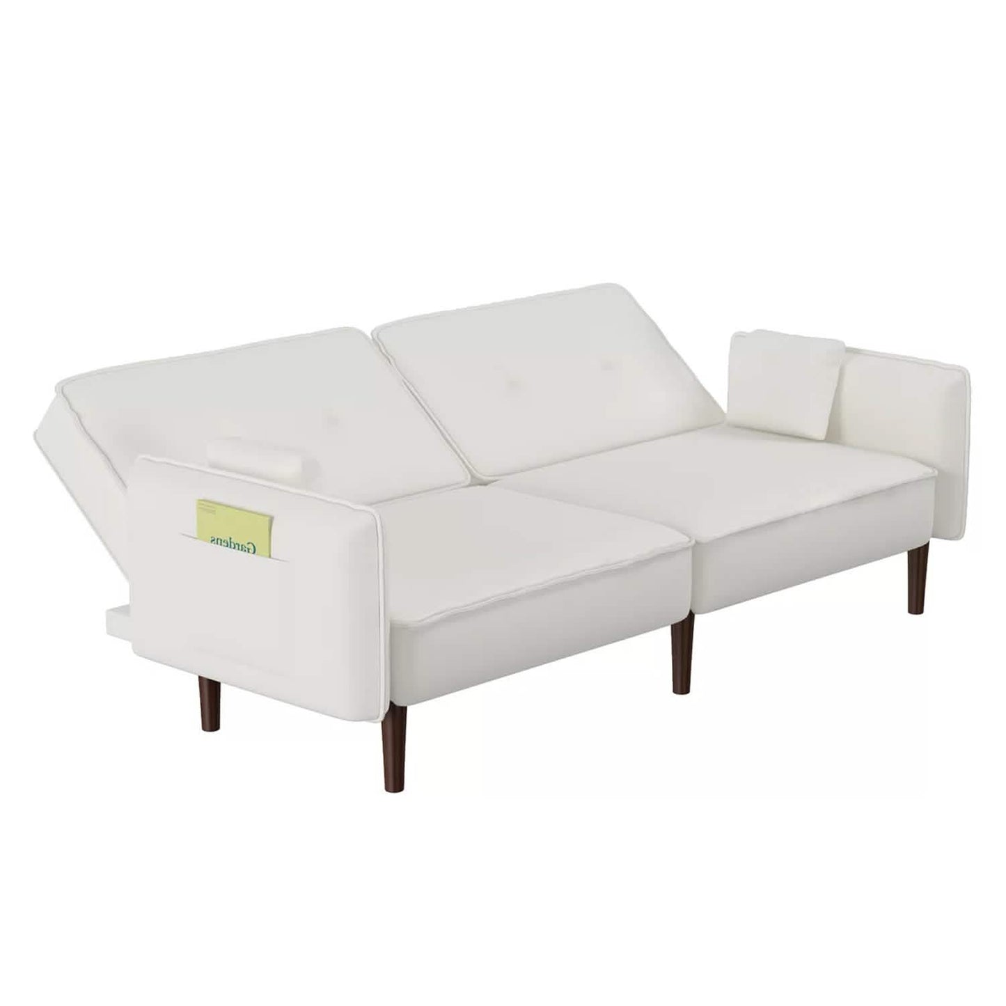 Convertible Futon Sofa Bed with 2 Pillows