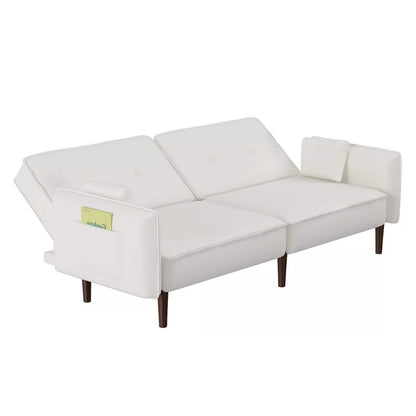 Convertible Futon Sofa Bed with 2 Pillows