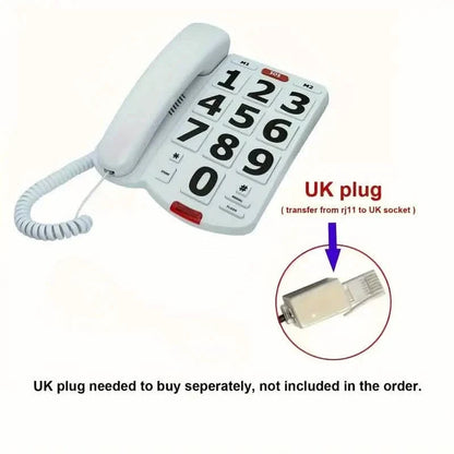 Corded Landline Telephone with Big Buttons for Seniors Home Phone