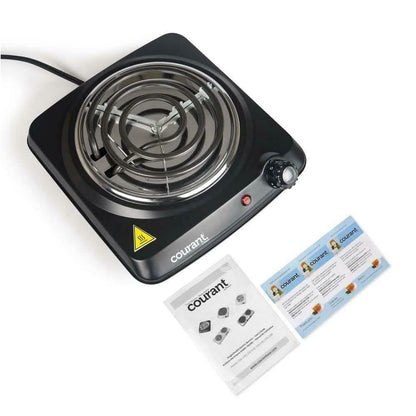 Courant 1000 Watts Electric Single Burner, Black