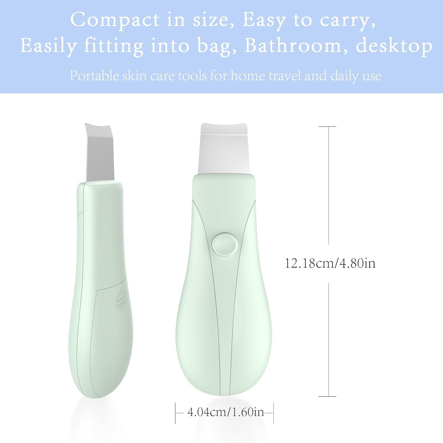 Skin Scrubber Face Spatula Skin Spatula Pore Cleaner Blackhead Remover Tools for Facial Deep Cleansing Skin Care Tool for Men and Women (Green)